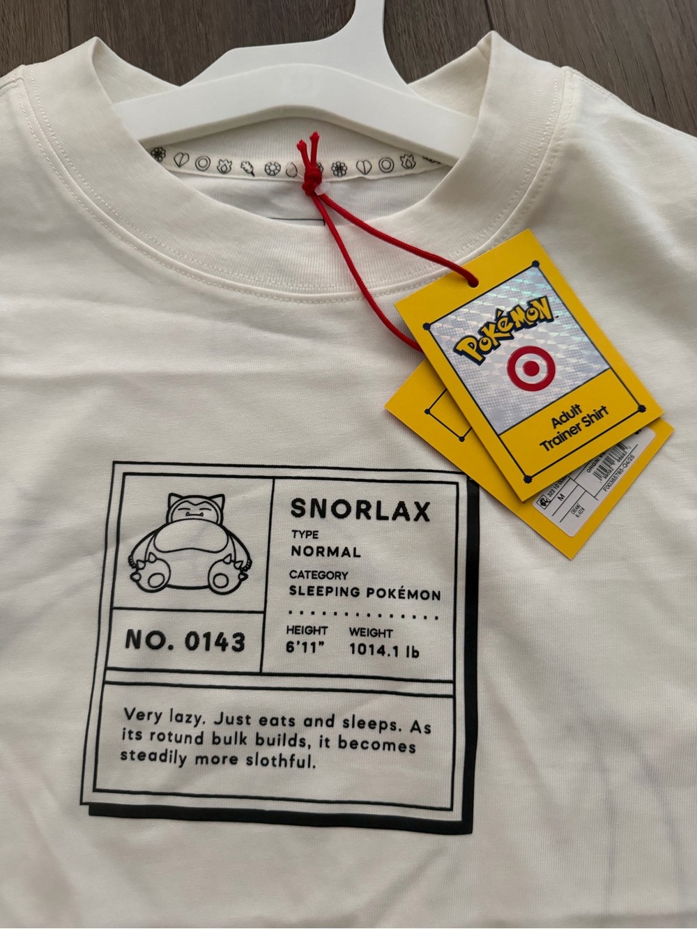 Adult White Snorlax Graphic Tee